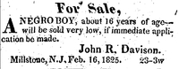 1825-03-02 For Sale, A NEGRO BOY.jpg